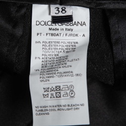 Pre Owned Dolce & Gabbana Black Floral Jacquard Single Breasted Blazer & Pant Suit S