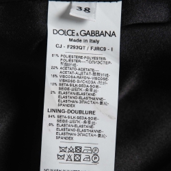 Pre Owned Dolce & Gabbana Black Floral Jacquard Single Breasted Blazer & Pant Suit S