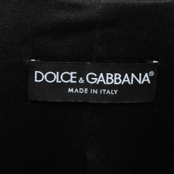Pre Owned Dolce & Gabbana Black Floral Jacquard Single Breasted Blazer & Pant Suit S