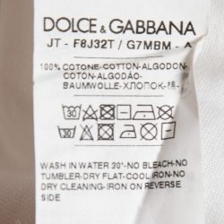Pre Owned Dolce & Gabbana White Cotton Logo Print T-Shirt S