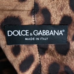 Pre Owned Dolce & Gabbana Black Wool Floral Embroidered Blazer S