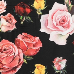 Pre Owned Dolce & Gabbana Multicolor Floral Printed Silk Midi Skirt L