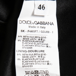 Pre Owned Dolce & Gabbana Multicolor Floral Printed Silk Midi Skirt L