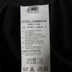 Pre Owned Dolce & Gabbana Black Floral Jacquard Shift Dress S