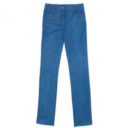 Pre Owned Dolce and Gabbana Blue Skinny Jeans S