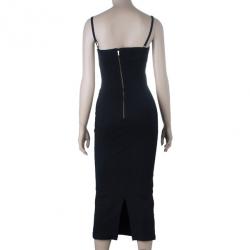 Pre Owned فستان دولتشي أند غابانا أسود ضيق ميدي S