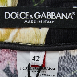 Dolce & Gabbana Multicolor Hortensia Printed Jersey Wide Leg Pants M
