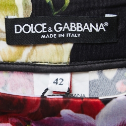 Dolce & Gabbana Multicolor Hortensia Printed Jersey Wide Leg Pants M