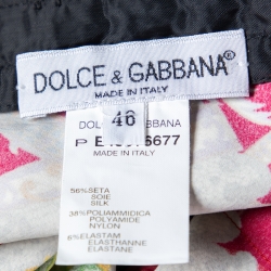 مملوكة مسبقًا Dolce & Gabbana Multicolor fan Printed Silk Satin Cami Top L