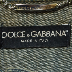 Pre Owned Dolce & Gabbana Blue Washed Denim Button Front Jacket M
