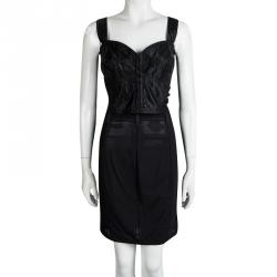 Pre Owned Dolce and Gabbana Vintage Black Bustier and Skirt Set L