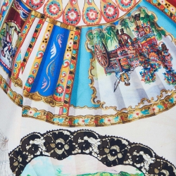 Pre Owned Dolce & Gabbana Multicolor Printed Silk Short Dress M