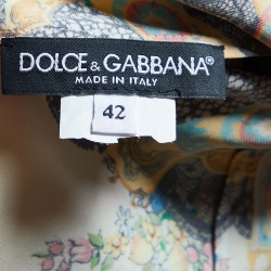 Pre Owned Dolce & Gabbana Multicolor Printed Silk Short Dress M