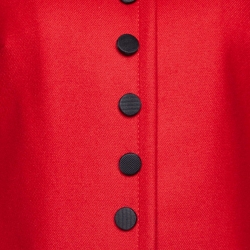 Pre Owned Dolce & Gabbana Red Wool Cropped Jacket M