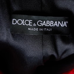 Pre Owned Dolce & Gabbana Red Wool Cropped Jacket M
