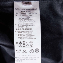 Pre Owned Dolce & Gabbana Red Wool Cropped Jacket M