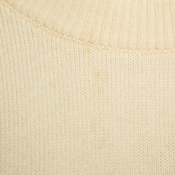 Pre Owned Dolce & Gabbana Off-White Intarsia Patterned Cashmere Knit Sweater M
