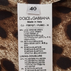 مملوكة مسبقًا Dolce & Gabbana Red Leopard Trim Wool Blend Blazer S