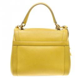 مملوكة مسبقًا حقيبة دولتشي أند غابانا يد علوية ميس دولتشي جلد صفراء