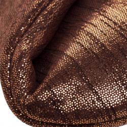 مملوكة مسبقًا حقيبة كلتش دولتشي أند غابانا جلد برونزي