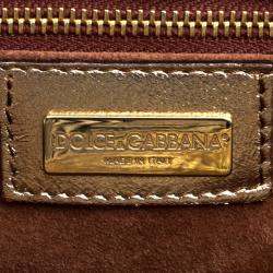 Pre Owned Dolce and Gabbana Multicolor Python Eel Satchel