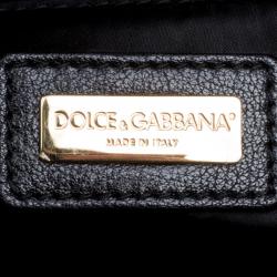 Pre Owned Dolce and Gabbana Leopard Print  Fabric Medium Miss Sicily Top Handle Bag