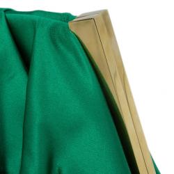 مملوكة مسبقًا Dolce and Gabbana Green Satin Miss Lady Clutch