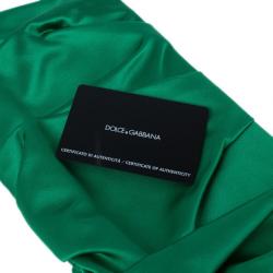 مملوكة مسبقًا Dolce and Gabbana Green Satin Miss Lady Clutch