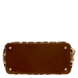 مملوكة مسبقًا Dolce and Gabbana Brown Leopard Print Canvas Tote