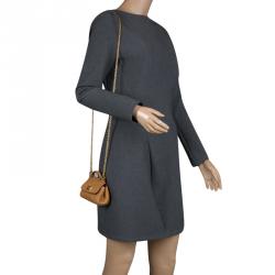 Pre Owned حقيبة كتف دولتشي أند غابانا ميس سيسيلي مايكرو جلد بنية