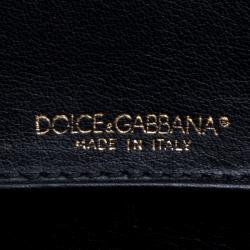 Pre Owned حقيبة يد مع محفظة دولتشي أند غابانا مي سيسيلي صغيرة جلد لامع طباعة فهد خضراء