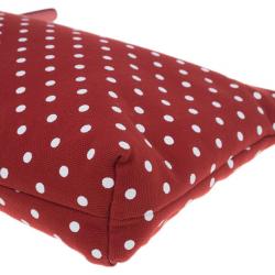 Pre Owned Dolce and Gabbana Red Fabric Polka Dot Clutch