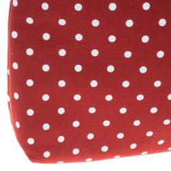 Pre Owned Dolce and Gabbana Red Fabric Polka Dot Clutch