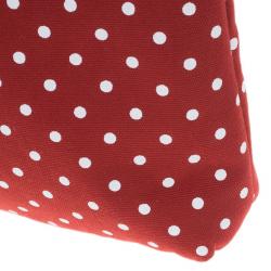 Pre Owned Dolce and Gabbana Red Fabric Polka Dot Clutch