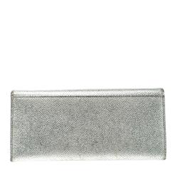 Pre Owned محفظة كونتيننتال دولتشي أند غابانا جلد فضية