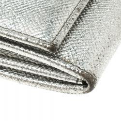 Pre Owned محفظة كونتيننتال دولتشي أند غابانا جلد فضية