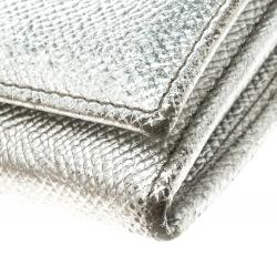 Pre Owned محفظة كونتيننتال دولتشي أند غابانا جلد فضية