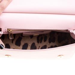 Pre Owned حقيبة يد دولتشي أند غابانا ميس سيسلي جلد وردي متوسطة