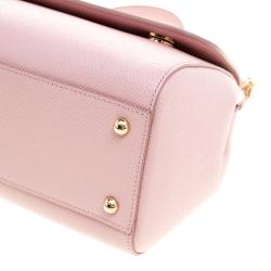 Pre Owned حقيبة يد دولتشي أند غابانا ميس سيسلي جلد وردي متوسطة