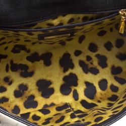 مملوكة مسبقًا حقيبة كتف دولتشي أند غابانا جلد أسود بقلاب