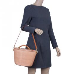 مملوكة مسبقًا Dolce and Gabbana Orange Leather Bast Bucket Bag