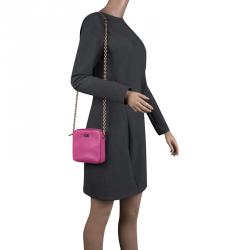 Pre Owned حقيبة كلتش دولتشي أند غابانا سلسلة جلد وردية