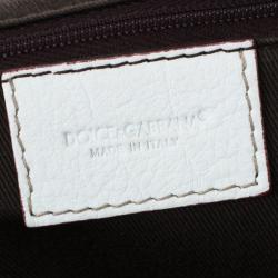 Pre Owned Dolce and Gabbana Animal Print Canvas Satchel