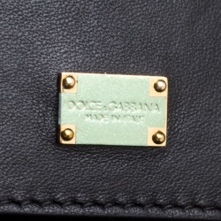 مملوكة مسبقًا Dolce and Gabbana Leopard Print Coated Canvas Miss Sicily Tote