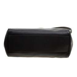 Pre Owned Dolce and Gabbana Black Leather Large Miss Sicily Tote