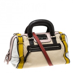 Dolce and Gabbana Multicolor Leather Miss Easy Way Boston Bag