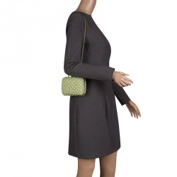 Pre Owned حقيبة كلتش دولتشي أند غابانا سلسلة قماش لامعة ذهبي