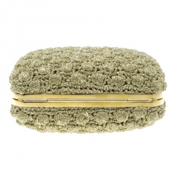 Pre Owned حقيبة كلتش دولتشي أند غابانا سلسلة قماش لامعة ذهبي