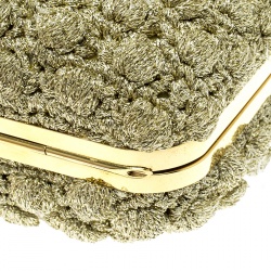 Pre Owned حقيبة كلتش دولتشي أند غابانا سلسلة قماش لامعة ذهبي