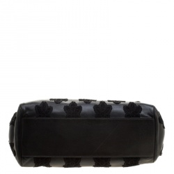 مملوكة مسبقًا حقيبة دولتشي أند غابانا يد علوية ميس سيسيلي ناعمة كبيرة دانتيل وجلد سوداء